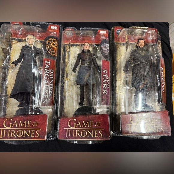 HBO Other - HBO Game of Thrones Action Figures Set Of 3 JonSnow, Arya, McFarlane Toys NEW